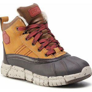 Sněhule Geox J Flexyper B Abx D J049XD 0CL54 C6361 S Lt Brown/Dk Red