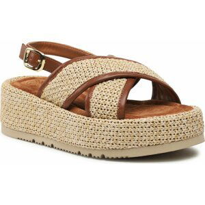 Espadrilky Unisa Claren Raf Ns Natu/Cuir