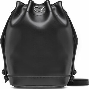 Kabelka Calvin Klein Jeans Re-Lock Drawstring Bag Mini K60K610450 Černá