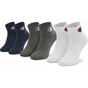 Sada 3 párů dětských nízkých ponožek Champion U34576 BS501 Nny/Wht/Ccom