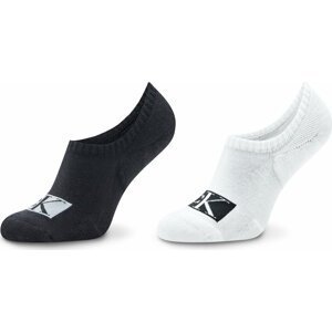 Sada 2 párů pánských nízkých ponožek Calvin Klein Jeans 701223261 White/Black 001