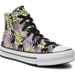 Plátěnky Converse Ctas Eva Lift Hi A01201C Black/Pink Foam/Lime Rave