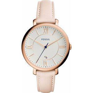 Hodinky Fossil Jacqueline ES3988 Light Brown/Rose Gold