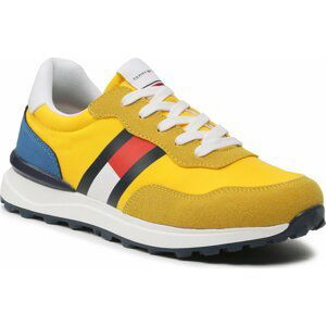 Sneakersy Tommy Hilfiger Flag Low Cut Lace-Up Sneaker T3X9-32886-1587 S Yellow/Royal