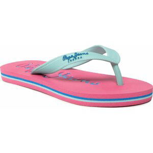 Žabky Pepe Jeans Bay Beach Brand G PGS70048 Aqua 508