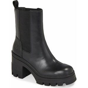 Polokozačky Calvin Klein Jeans Chunky Heeled Chelsea Boot Lth YW0YW01112 Triple Black 0GT