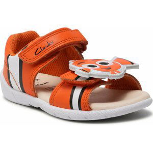 Sandály Clarks Zora Nemo T 261583957 Orange Leather