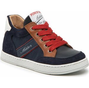 Sneakersy Pom d'Api Mousse Racing N1SECP0401 Marine/Camel