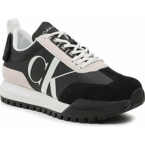 Sneakersy Calvin Klein Jeans Toothy Runner Laceup Mix Pearl YW0YW01100 Black/Pearlized Creamy White BEH