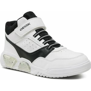Sneakersy Geox J Illuminus Boy J36GVB 05411 C0404 DD White/Black