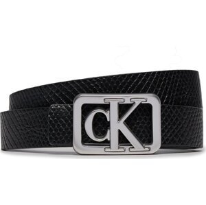 Dámský pásek Calvin Klein Mono Plaque Rev Lthr Belt 25Mm K60K611487 Black BEH