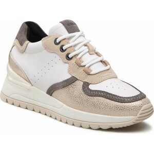 Sneakersy Geox D Desya A D2600A 085CR C1ZH6 White/Lt Taupe