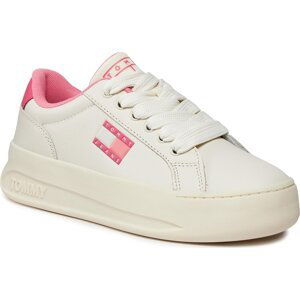 Sneakersy Tommy Jeans Tjw City Flatform EN0EN02500 Ivory / Doll Pink YBI