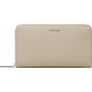 Velká dámská peněženka Calvin Klein Ck Must Z/A Wallet Xl K60K608164 Béžová