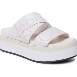 Nazouváky Calvin Klein Jeans Flatform Sandal Webbing YW0YW00966 Ancient White YBH