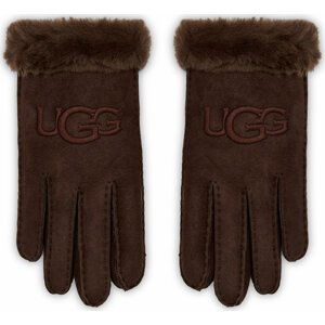 Dámské rukavice Ugg W Sheepskin Embroider Glove 20931 Burnt Cedar