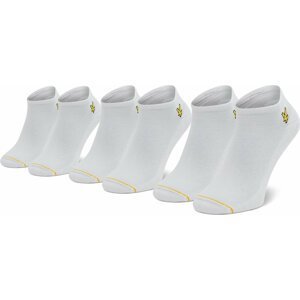 Sada 3 párů dámských nízkých ponožek Lyle & Scott Ross LSSPRTSK500 Bright White 5061