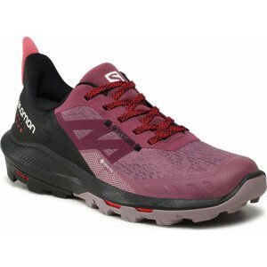 Trekingová obuv Salomon GORE-TEX Outpulse Gtx W 416897 21 V0 Tulipwood/Black/Poppy Red