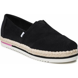 Espadrilky Toms Alpargata Platform Rope 10017831 Black