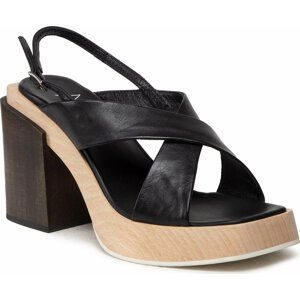 Sandály AGL Surin Sandal D668006PDSOFTY0000 Nero