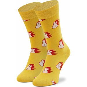 Vysoké dětské ponožky Happy Socks KBUN01-2200 Žlutá