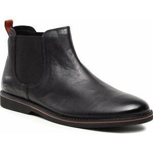 Kotníková obuv s elastickým prvkem Clarks Atticus Lt Top 261734177 Black Leather