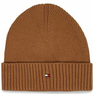 Čepice Tommy Hilfiger Essential Flag Beanie AM0AM10337 Hnědá