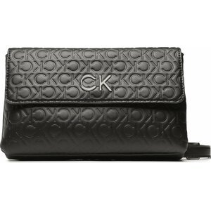 Kabelka Calvin Klein Re-Lock Dbl Crossbody Emb Mono K60K610206 Ck Black BAX