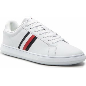 Sneakersy Tommy Hilfiger Corporate Cup Leather Stripes FM0FM04275 White YBR