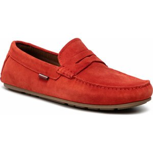 Mokasíny Tommy Hilfiger Classic Suede Driver FM0FM02725 Cinnabar Red XNG