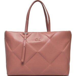 Kabelka Calvin Klein Re-Lock Quilt Tote Lg K60K611339 Ash Rose VB8