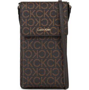 Pouzdro na mobil Calvin Klein Ck Must Phone Pouch Xbody-Mono K60K611323 Brown Mono 0HD