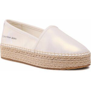 Espadrilky Calvin Klein Jeans Espadrille Flatform Ny Pearl YW0YW01241 Creamy White/Eggshell YBI