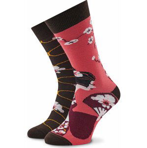 Klasické ponožky Unisex Funny Socks Japan SM/03 Hnědá