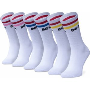 Sada 3 párů dámských vysokých ponožek Impala Stripe Sock 3 Pack IM787000 White