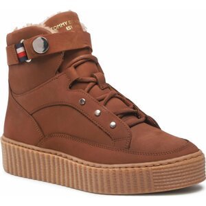 Sneakersy Tommy Hilfiger Warmlined Lace Up Boot FW0FW06798 Natural Cognac GTU