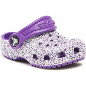 Nazouváky Crocs Crocs Classic Glitter Kids Clog T 206992 Neon Purple/Multi 573