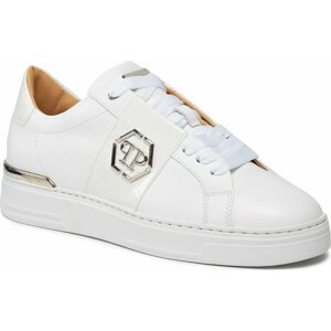 Sneakersy PHILIPP PLEIN Leather Lo-Top Sneakers AACS USC0513 PLE010N White 01