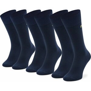 Sada 3 párů vysokých ponožek unisex Lacoste RA4261 Navy Blue 166