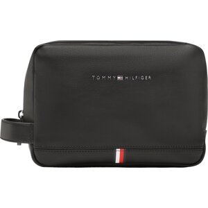 Kosmetický kufřík Tommy Hilfiger Th Corporate Washbag Pu AM0AM10971 Černá