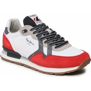 Sneakersy Pepe Jeans Brit Man Print PMS30923 Red 255
