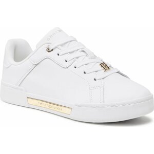 Sneakersy Tommy Hilfiger Court Golden FW0FW07116 White YBS