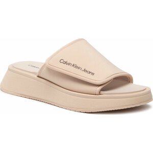 Nazouváky Calvin Klein Jeans One-Strap YW0YW00672 Tuscan Beige AF6