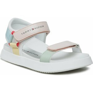 Sandály Tommy Hilfiger Velcro Sandal T3A2-32768-0371 S White/Multicolor X256