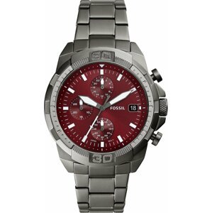 Hodinky Fossil Bronson Chronograph FS6017 Burgundy/Silver