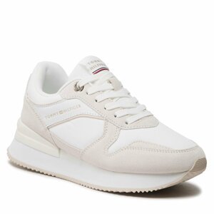 Sneakersy Tommy Hilfiger Elevated Feminine Runner FW0FW06949 White YBS