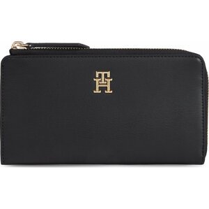 Velká dámská peněženka Tommy Hilfiger Th Feminine Large Slim Wallet AW0AW14890 Černá