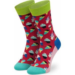 Dámské klasické ponožky Happy Socks ICR01-3500 Červená