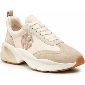 Sneakersy Tory Burch Good Luck Trainer 83833 French Pearl/Dulce De Leche/Biscotti 700