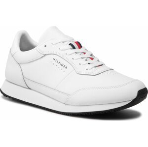 Sneakersy Tommy Hilfiger Runner Lo Leather FM0FM04136 White YBR